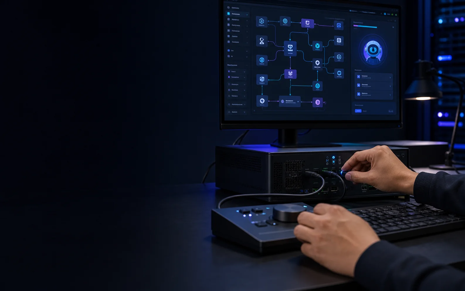 Workspace tanpa wajah untuk layanan AI & Automation